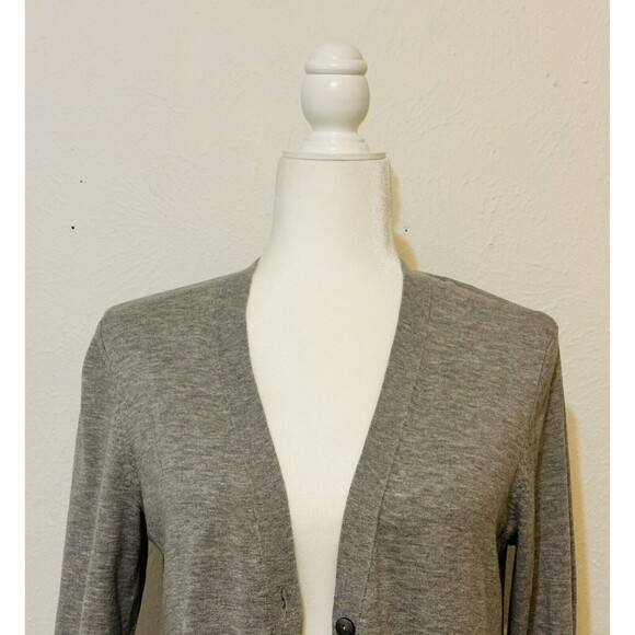 J Jill Women Size XS Gray Button Up Cardigan Essential Closet Staple Office - Picture 2 of 10